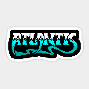 Atlantis 8 Bit Art Sticker